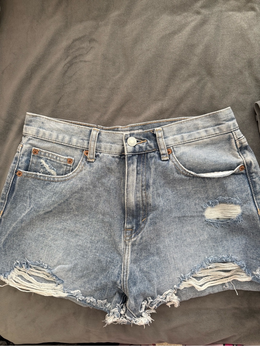 Lucky Brand Light Blue Distressed Denim Shorts